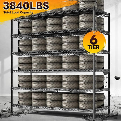 REIBII 83"H Storage Shelves 3840LBS Metal Shelving Unit Garage Shelving Heavy - Image 4