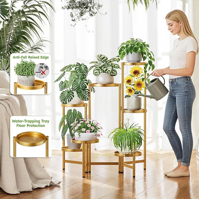 Patio Plant Stand, 7 Tiered Plant Stand Indoor - Image 5