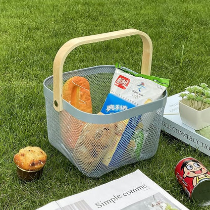 AJIODA Metal Mesh Wire Basket, Small Steel Basket - Image 7
