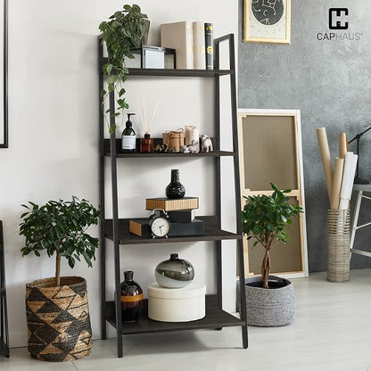 CAPHAUS 4 Tier Ladder Bookshelf, 24 Inch Width Free Standing Shelf, Bookcase - Image 4
