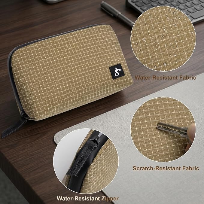 simtoper Small Electronics Organizer Travel Case – Slim Travel Cable Pouch - Image 3