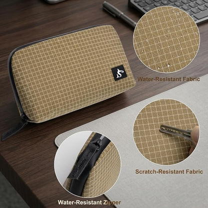 simtoper Small Electronics Organizer Travel Case – Slim Travel Cable Pouch - Image 3
