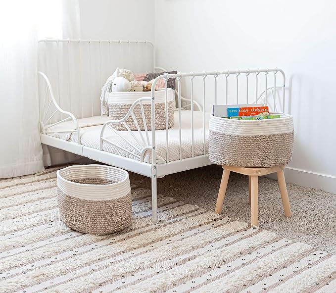 OrganiHaus Set of 3 Woven Storage Baskets - Image 5