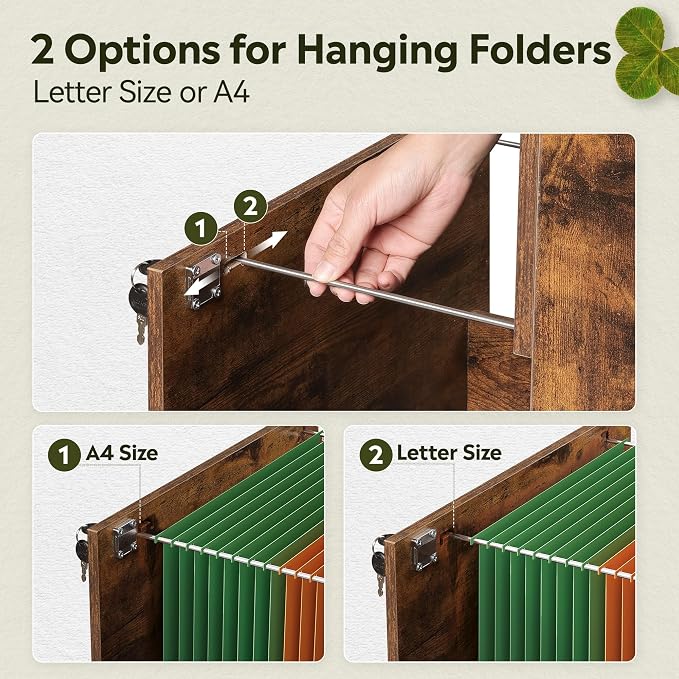 DEVAISE 3 Drawer Wood File Cabinet - Image 5