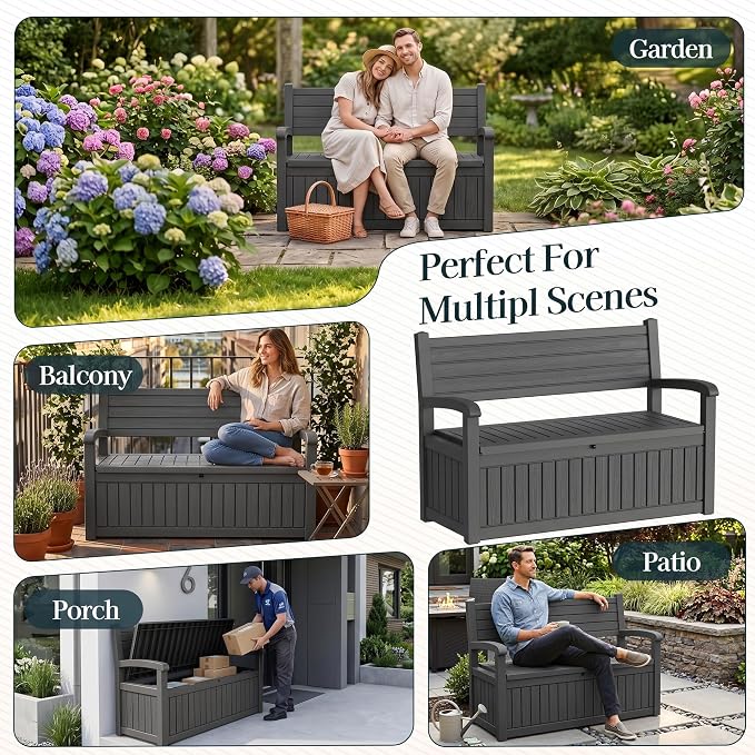 Outdoor Bench, Waterproof Garden Bench - Image 5