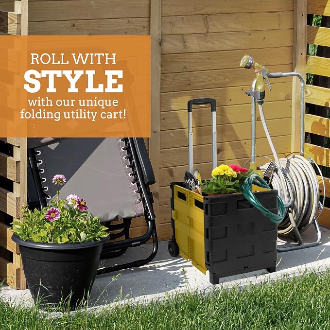 Ultra-Slim Rolling Collapsible Storage Pack-N-Roll Utility-carts, - Image 7