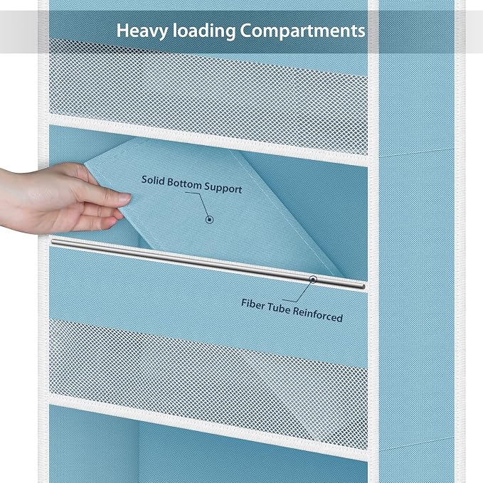 Univivi 5-Shelf Fabric Door Storage Over Door Hanging Organizer - Image 5