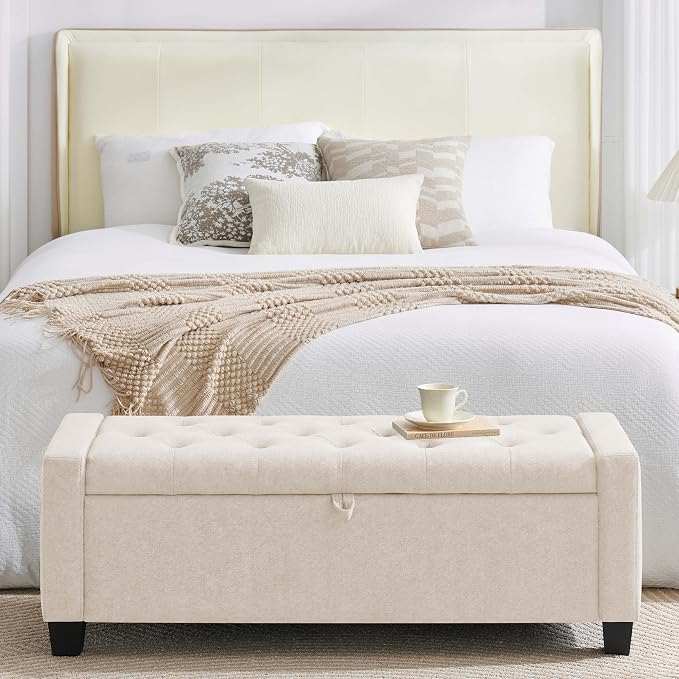 Huatean Home 43" Ottoman with Storage, Storage Ottoman Bench with Safety Hinge - Image 7