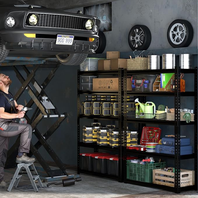 5 Tire Storage Shelving Heavy Duty Garage Shelves 2000LBS Load Bearing - Image 8