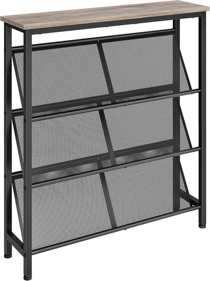 CHOEZON Shoe Rack, 4-Tier Slanted Shoe Storage Shelf, Narrow Shoe Rack - Image 9