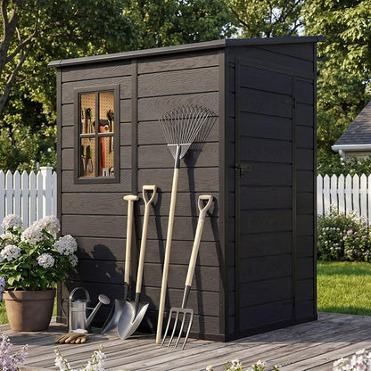 DWVO 5x4 FT Resin Outdoor Storage Shed - Image 6