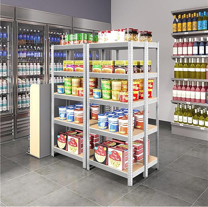 Topeakmart 5-Tier Utility Shelves, Metal Storage Shelves Garage Shelving Unit - Image 4