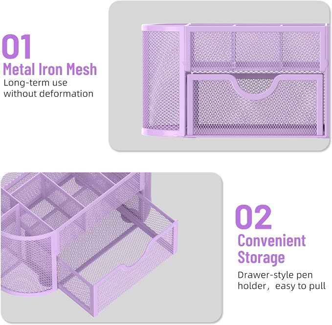 SUPEASY Mesh Desk Organizer, Desk Accessories & Workspace Organizers - Image 5