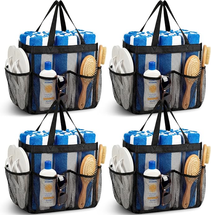 Hillban 4 Pcs Mesh Shower Caddy Portable Shower Caddy by Hillban