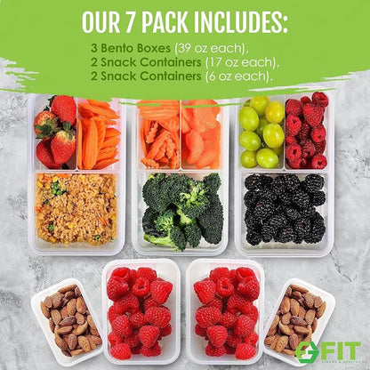 FIT Strong & Healthy Bento Box for Kids and Adults – Reusable Lunch Box Meal - Image 3