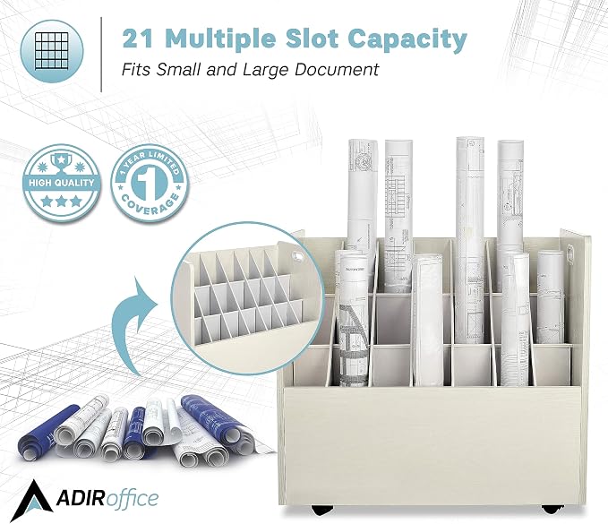 AdirOffice Adir Blue Print Storage Organizer - Image 3