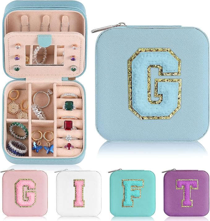 Parima Small Jewelry Box for Girls, Travel Initial Jewelry Boxs for Girls | by PARIMA
