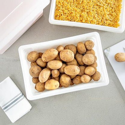 Restaurantware Food Storage Container 1 Pack of 18 x 12 x 6 Inch White Plastic - Image 9