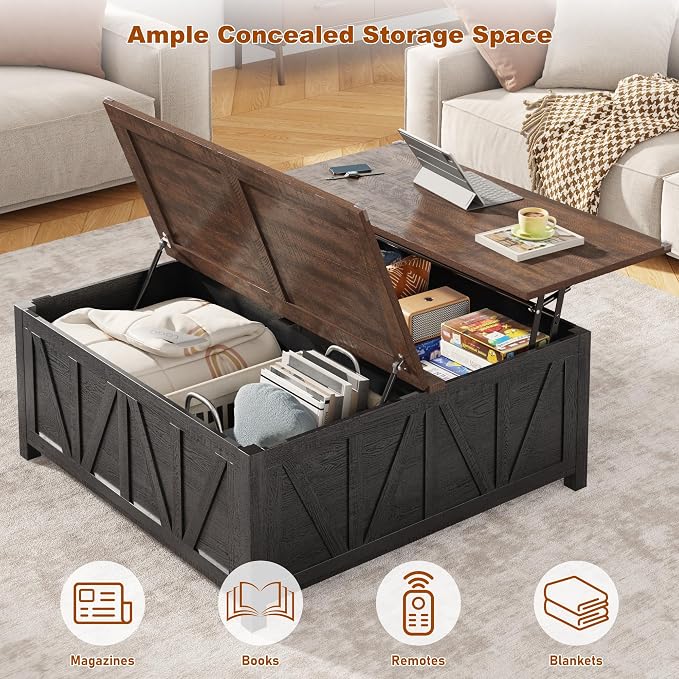 chartustriable 43.3“ Lift Top Coffee Table - Image 6