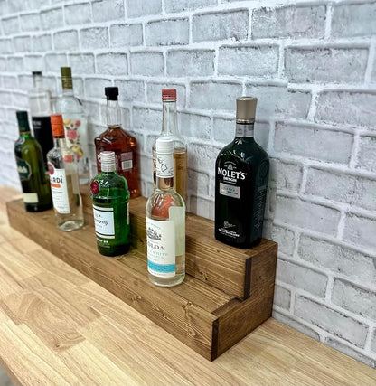 Tiered Bottle Shelf | 2 Tier Liquor Bottle Display | Bar Organization | Display - Image 8