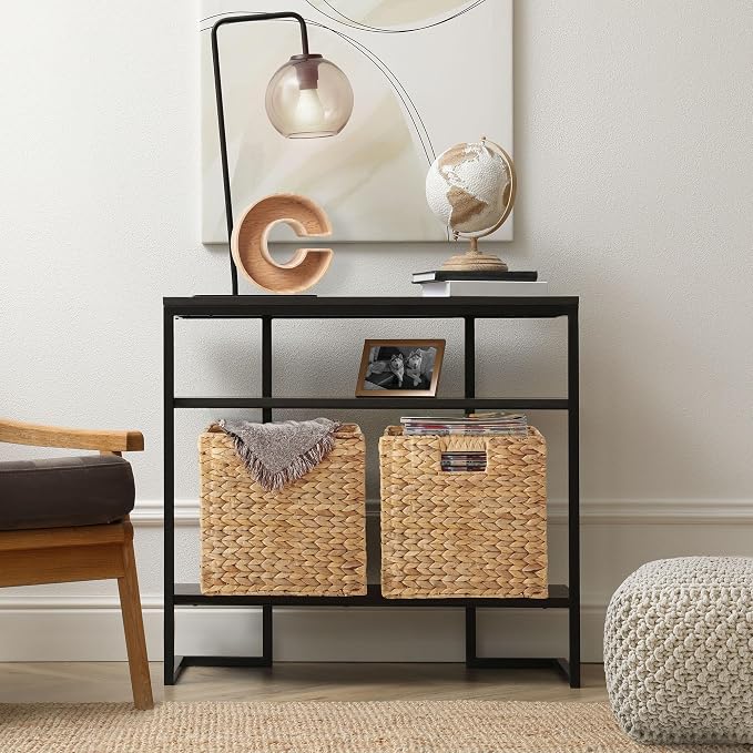 Casafield 13" x 13" Water Hyacinth Storage Baskets, Natural - Image 2