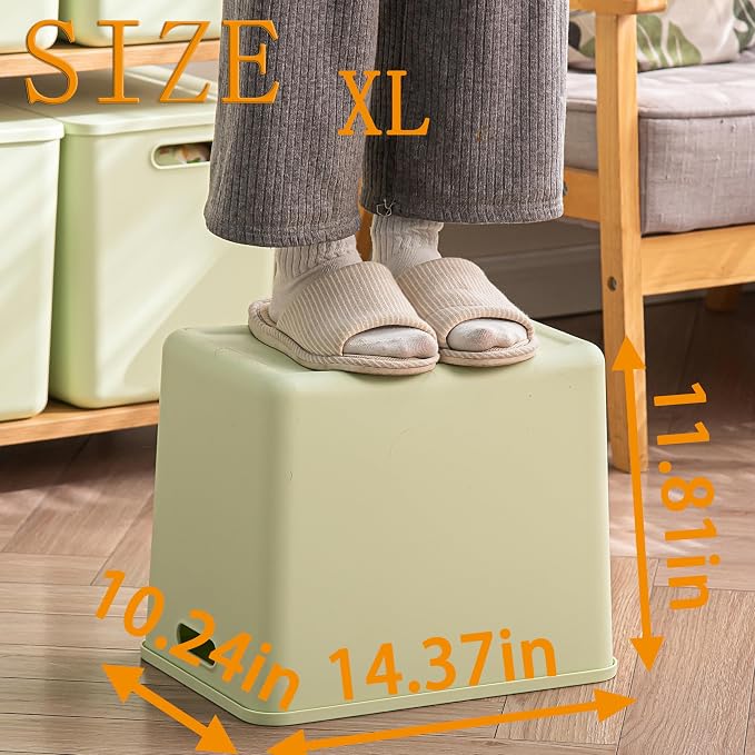 4 pack large plastic White storage bins Baskets, Toy Box Chest - Image 6