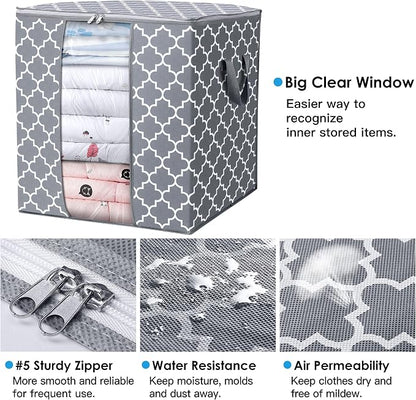 WISELIFE Storage Bags 6 Pack/100L Large Blanket Clothes Organization and - Image 4