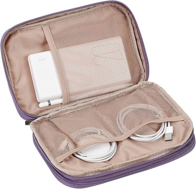 NISHEL Travel Cord Organizer Case, Double Layers Tech Electronic Bag, Essentials - Image 4