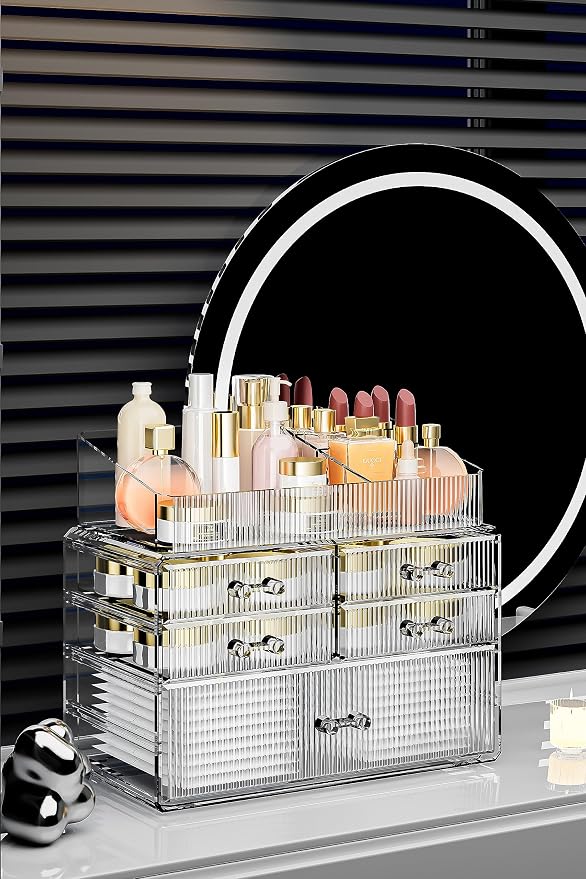 ZHIAI Stackable Organizer, Acrylic Cosmetic Organizer - Image 3