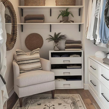 BOLUO Closet Drawers White 3 Drawer Dresser - Image 3