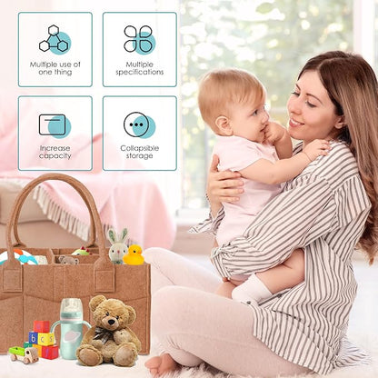 Cute Castle 2 Pack Diaper Caddy Organizer - Image 3