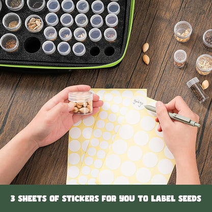 ProCase 65 Slots Seed Storage Organizer Sorter Box, Sturdy Seed Bank Saving Kit - Image 6