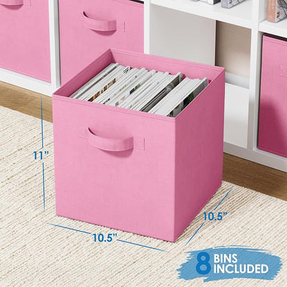 Storage Cubes - 11 Inch Cube Storage Bins. Fabric Cubby Organizer Baskets - Image 2