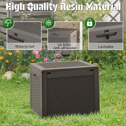 31 Gallon Outdoor Storage Deck Box Waterproof, Garden Tool, Backyard Cushion - Image 3