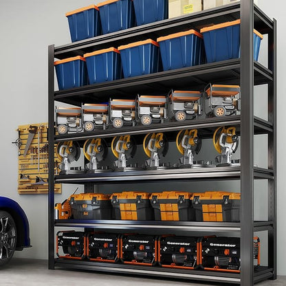 84"H Garage Shelving Heavy Duty Storage Shelves 6000 LBS Adjustable Metal - Image 8