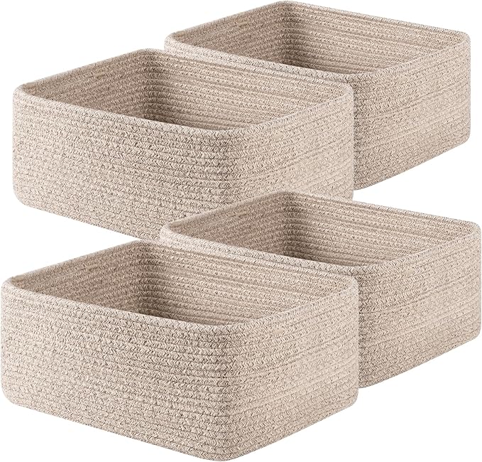 OIAHOMY 4 Pack 14.17*11.02*6.3IN Storage Baskets by MasterofSpaceOptimization