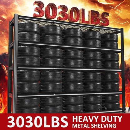 60" W Garage Shelving Heavy Duty Metal Shelving 3030LBS Storage Shelves - Image 4