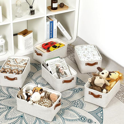 HNZIGE Fabric Storage Baskets for Organizing Small Storage Baskets for Shelf - Image 7