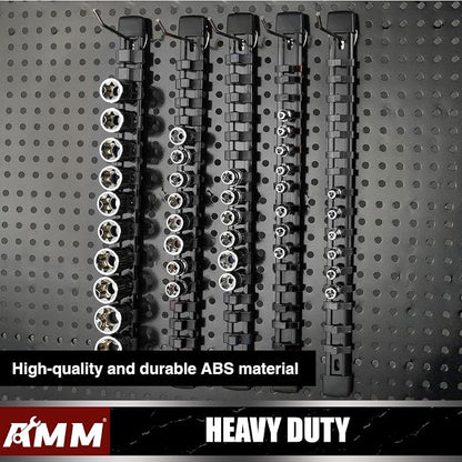 AMM 6-Piece Socket Organizer，3/8 inch Drive ABS Tools-Socket Holder，Heavy Duty - Image 6