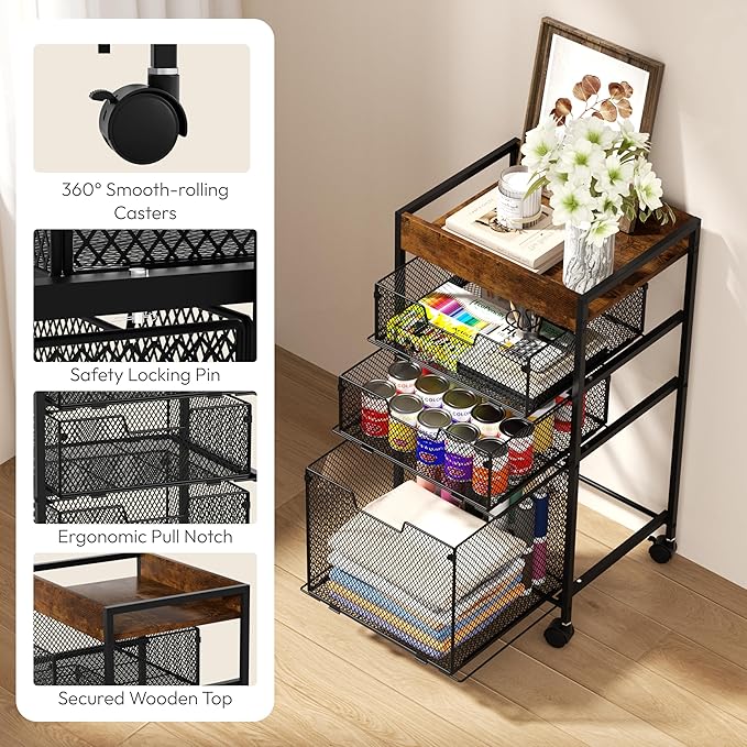 SWTYMIKI Rolling File Cart - Image 5