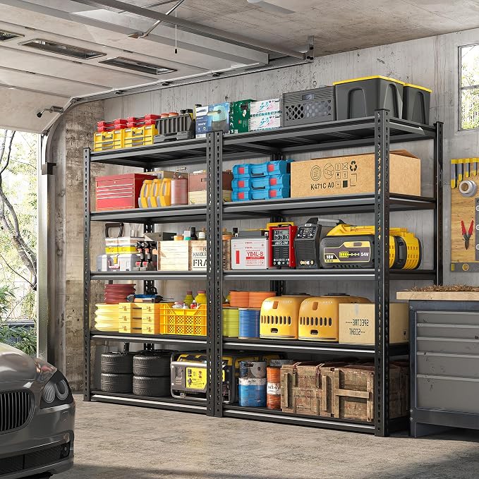 REIBII 72" Garage Shelving, Storage Shelves 2050LBS Heavy Duty Shelving - Image 2