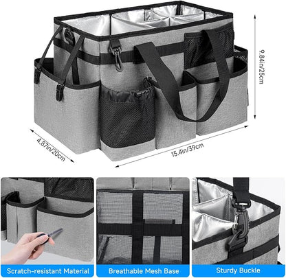 Cleaning Caddy Bag, Large Cleaning Supplies Organizer - Image 4