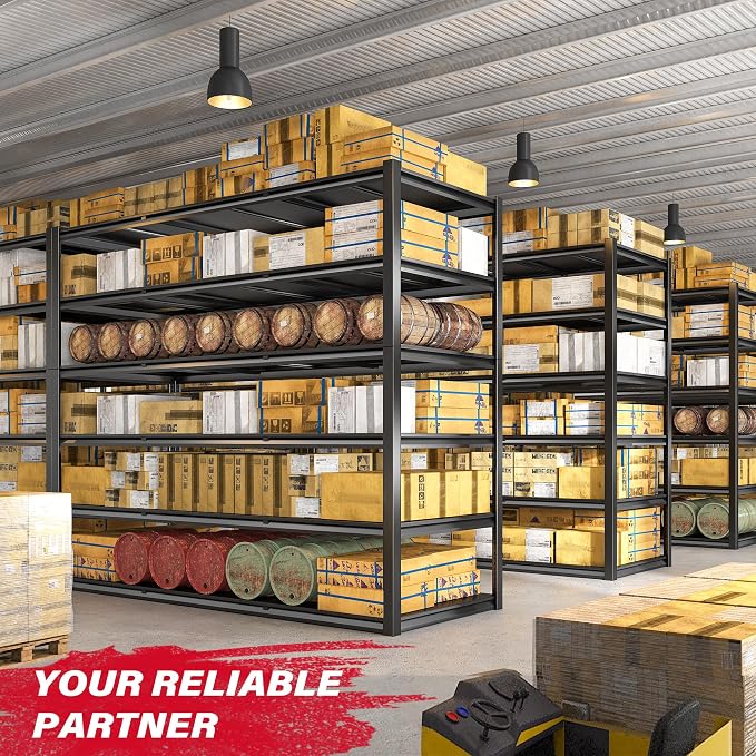 REIBII 60 "W Storage Shelves Heavy Duty, 6 Tier Garage Shelving, 3500 LBS - Image 7