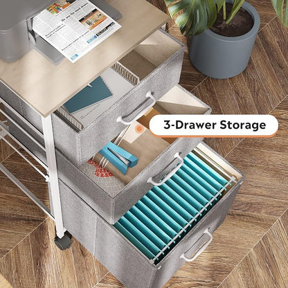 DEVAISE Mobile File Cabinet, Rolling Printer Stand - Image 5