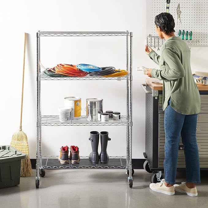 Amazon Basics 4-Shelf Adjustable, Heavy Duty Storage Shelving Unit - Image 5