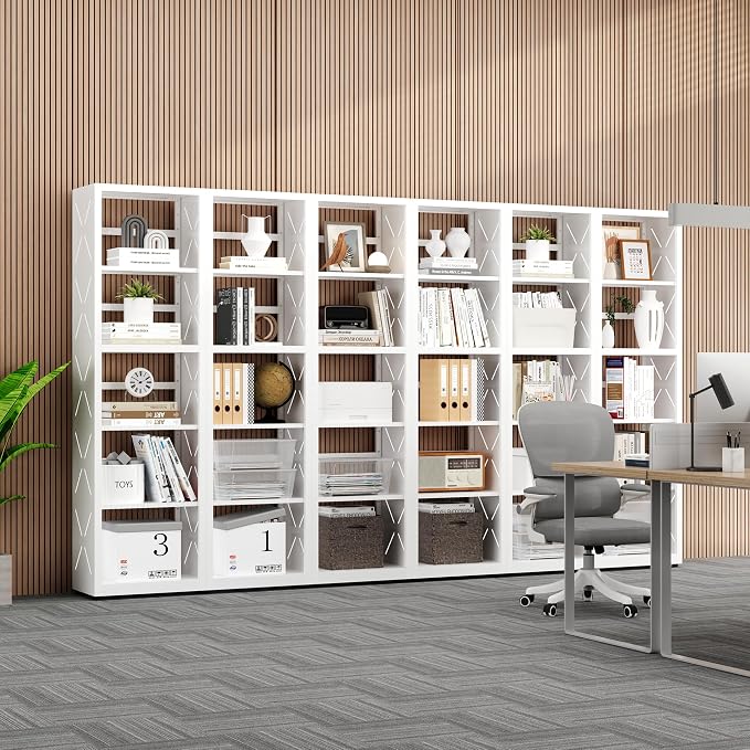 Narrow Bookshelf, 5 Tier Bookcase, Home Office Bookcase Shelf Storage Organizer - Image 8