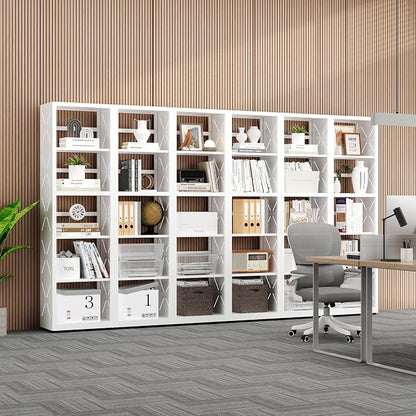 Narrow Bookshelf, 5 Tier Bookcase, Home Office Bookcase Shelf Storage Organizer - Image 8