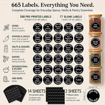 665 Spice Labels Book with A-Z Index - Image 6