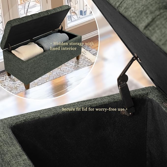 HomePop Ainsley 40" Storage Ottoman Bench - Image 6
