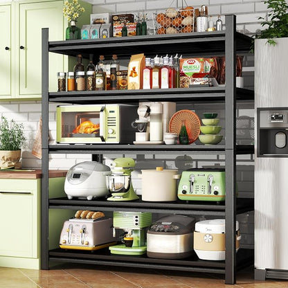 Metal Garage Shelving Unit, Heavy Duty 5-Tier Adjustable Storage Rack, Steel - Image 2